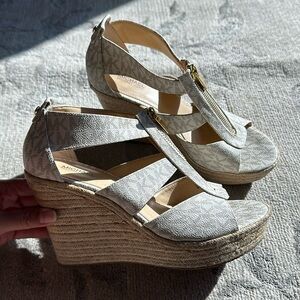 Michael Kors monogram wedges